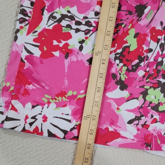 Cato Floral Pink Red Skirt Ruffle Size 14 Spring Summer Easter Party Pretty - Picture 7 of 12
